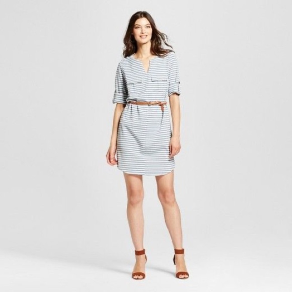 Zac & Rachel Striped Shirtdress